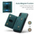 DG.MING M2 Series 3-Fold Multi Card Bag Back Cover Shockproof Case with Wallet & Holder Function For iPhone XS(Green)