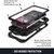 For iPhone 13 R-JUST Shockproof Waterproof Dust-proof Metal + Silicone Protective Case with Holder(Black)