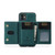 DG.MING M2 Series 3-Fold Multi Card Bag Back Cover Shockproof Case with Wallet & Holder Function For iPhone 11(Green)