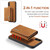 DG.MING M1 Series 3-Fold Multi Card Wallet  Back Cover Shockproof Case with Holder Function For iPhone XS Max(Brown)