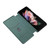 For Samsung Galaxy Z Fold3 5G Carbon Fiber Texture Horizontal Flip TPU + PC + PU Leather Case with Card Slot(Green)