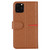 For iPhone 11 Pro Max GEBEI Top-grain Leather Horizontal Flip Protective Case with Holder & Card Slots & Wallet & Photo Frame(Brown)