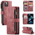 For iPhone 13 CaseMe-C30 PU + TPU Multifunctional Horizontal Flip Leather Case with Holder & Card Slot & Wallet & Zipper Pocket(Red) For iPhone 13 CaseMe-C30 PU + TPU Multifunctional Horizontal Flip Leather Case with Holder & Card Slot & Wallet & Zipper Pocket(Red)