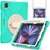 For iPad Pro 12.9 2022 / 2021/ 2020 / 2018  Silicone + PC Protective Tablet Case with Holder & Shoulder Strap(Mint Green)