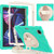 For iPad Pro 12.9 2022 / 2021/ 2020 / 2018  Silicone + PC Protective Tablet Case with Holder & Shoulder Strap(Mint Green)