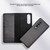 For Samsung Galaxy Z Fold3 5G Split Type Horizontal Flip Foldable Leather Case with Holder & Card Slots & Wallet(Fiber Black)