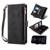 For iPhone 12 Retro Frosted Horizontal Flip Leather Case with Holder & Card Slot & Wallet & Zipper Pocket & Lanyard(Black)