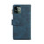 For iPhone 12 Retro Frosted Horizontal Flip Leather Case with Holder & Card Slot & Wallet & Zipper Pocket & Lanyard(Deep Green)