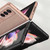 For Samsung Galaxy Z Fold3 5G GKK Ultra-thin Shockproof Leather Protective Case, with Holder(Gold)