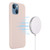 For iPhone 13 Shockproof Silicone Magnetic Magsafe Case(Sand Pink)