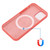 For iPhone 13 mini Shockproof Silicone Magnetic Magsafe Case (Pink Orange)