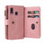 For Samsung Galaxy A40 Skin Feel PU + TPU Horizontal Flip Leather Case with Holder & 15 Cards Slot & Wallet & Zipper Pocket & Lanyard(Pink)