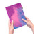 For Amazon Fire HD 8 2018/2017/2016/2015 Watercolor Pattern Skin Feel Magnetic Horizontal Flip PU Leather Case with Holder & Card Slots & Photo Frame(Purple Red)