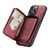 For iPhone 13 mini JEEHOOD Magnetic Zipper Horizontal Flip Leather Case with Holder & Card Slot & Wallet (Red)