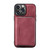 For iPhone 13 JEEHOOD Magnetic Zipper Horizontal Flip Leather Case with Holder & Card Slot & Wallet(Red)