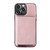 For iPhone 13 mini JEEHOOD Magnetic Zipper Horizontal Flip Leather Case with Holder & Card Slot & Wallet (Pink)