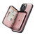 For iPhone 13 mini JEEHOOD Magnetic Zipper Horizontal Flip Leather Case with Holder & Card Slot & Wallet (Pink)