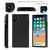 For iPhone XS Max Cross-body Square Double Buckle Flip Card Bag TPU+PU Case with Card Slots & Wallet & Photo & Strap(Black)