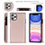 For iPhone 11 Pro Max Cross-body Square Double Buckle Flip Card Bag TPU+PU Case with Card Slots & Wallet & Photo & Strap (Rose Gold)