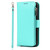 For iPhone 13 Microfiber Zipper Horizontal Flip Leather Case with Holder & Card Slots & Wallet(Mint Green)