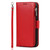 For iPhone 13 Microfiber Zipper Horizontal Flip Leather Case with Holder & Card Slots & Wallet(Red)