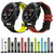 For Garmin Fenix 6 Two-color Silicone Strap Watch Band(White Black)
