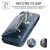 For iPhone 11 Pro Zipper Wallet Bag PU Back Cover Shockrpoof Phone Case with Holder & Card Slots & Wallet (Blue)