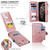 For iPhone 11 Pro Max Retro Multifunctional Horizontal Flip PU Leather Case with Card Slot & Holder & Wallet & Photo Frame(Rose Gold)