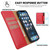 For iPhone 13 mini Plain Weave Cowhide Genuine Leather Phone Case (Red)