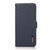 For iPhone 12 mini KHAZNEH Side-Magnetic Litchi Genuine Leather RFID Case (Blue)