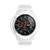 For Samsung Galaxy Watch4 Classic 46mm Carbon Fiber Sport Silicone Integrated Watch Band(White)