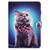 For Amazon Kindle Fire HD 10 2021 Sewing Pen Slot Leather Tablet Case(Bow Tie Cat)