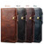 For iPhone 11 Pro Denior Oil Wax Cowhide Magnetic Button Horizontal Flip Leather Case with Card Slots & Wallet(Dark Blue)