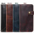 For iPhone X / XS Denior Oil Wax Cowhide DK Magnetic Button Horizontal Flip Leather Case with Holder & Card Slots & Wallet(Dark Blue)