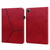 For iPad Pro 12.9 2022 / 2021 / 2020 / 2018 Solid Color Embossed Striped Leather Case(Red)