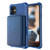 For iPhone 11 Zipper Wallet Card Bag PU Back Case (Blue)