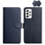 For Samsung Galaxy A53 5G Genuine Leather Fingerprint-proof Horizontal Flip Phone Case(Blue) For Samsung Galaxy A53 5G Genuine Leather Fingerprint-proof Horizontal Flip Phone Case(Blue)