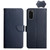 For Samsung Galaxy S20 Genuine Leather Fingerprint-proof Horizontal Flip Phone Case(Blue)