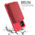 For iPhone 11 Zipper Wallet Card Bag PU Back Case (Red)