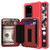 For Samsung Galaxy S20 Zipper Wallet Card Bag PU Back Phone Case(Red)