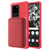 For Samsung Galaxy S20 Zipper Wallet Card Bag PU Back Phone Case(Red)