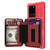 For Samsung Galaxy S20 Zipper Wallet Card Bag PU Back Phone Case(Red)