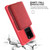 For Samsung Galaxy S20 Zipper Wallet Card Bag PU Back Phone Case(Red)