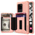 For Samsung Galaxy S20+ Zipper Wallet Card Bag PU Back Phone Case(Rose Gold)