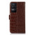 For Xiaomi Redmi K40S Crocodile Top Layer Cowhide Leather Phone Case(Brown)