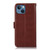 For iPhone 13 Crazy Horse Top Layer Cowhide Leather Phone Case(Brown)