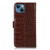 For iPhone 13 Crocodile Top Layer Cowhide Leather Phone Case(Brown)