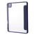 For iPad Pro 12.9 2022 / 2021 / 2020 / 2018 Deformation Transparent Acrylic Leather Tablet Case(Dark Blue)