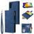 For Samsung Galaxy A13 5G Multifunctional Frosted Zipper Wallet Leather Phone Case(Blue)