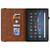For Amazon Kindle Fire HD 10 2021 / 10 Plus 2021 Butterfly Flower Embossed Leather Tablet Case(Brown)
